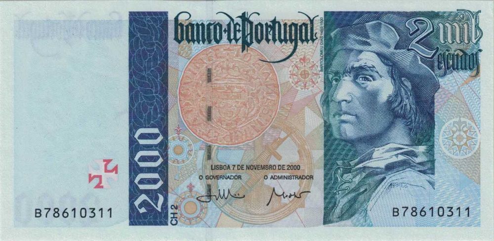 Notas de coleção: 2000$00 - Bartolomeu Dias (2000)