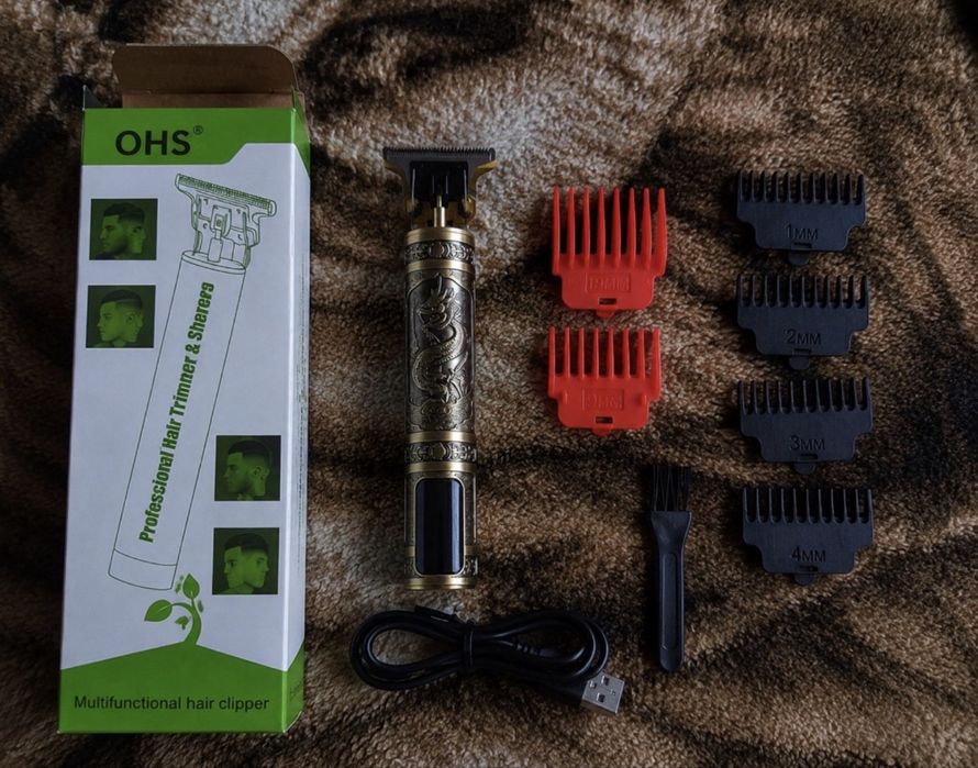 Trimmer OHS Vintage T9 USB – професійний акумуляторний триммер-бритва для стрижки/гоління