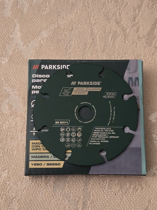 Discos de corte Parkside (Metal, Madeira, Cerâmica