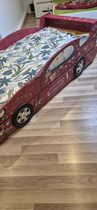 Lozko samochód z materacem