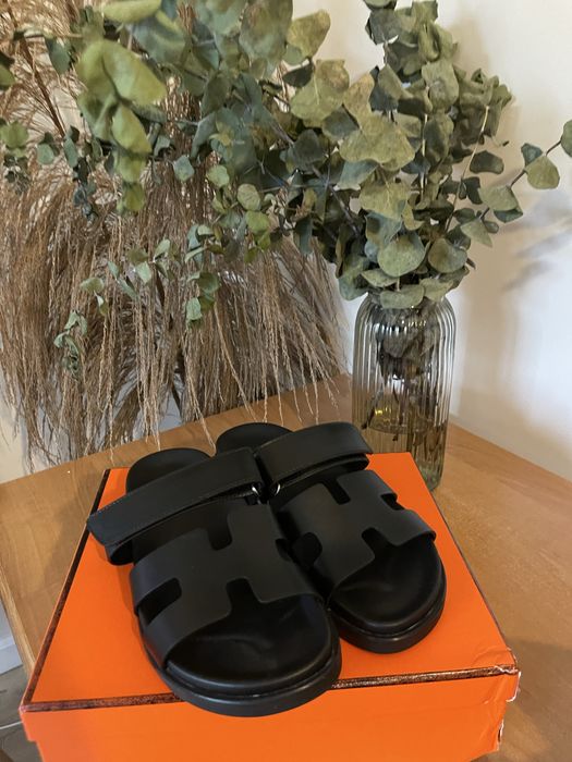 Czarne klapki damskie Chypre skóra naturalna 24 cm 37/38 buty na lato