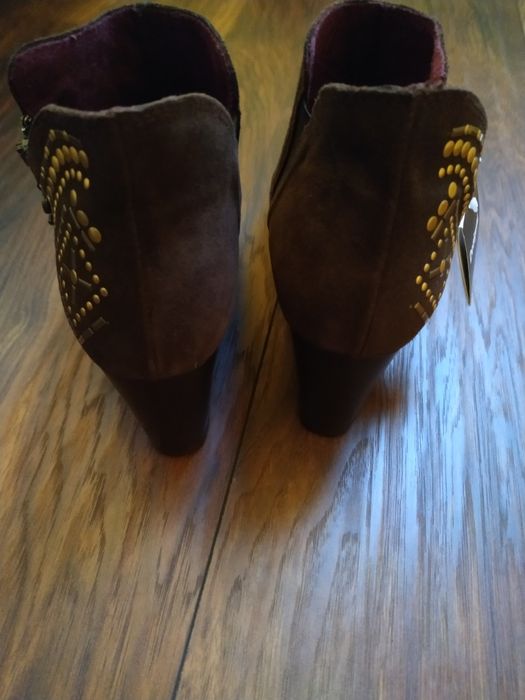 Botki Desigual nowe z metką 40 26cm brązowy zamsz