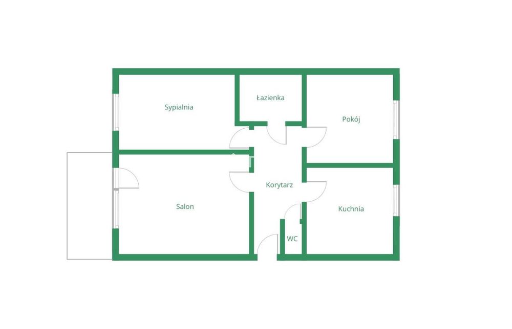 Zamknięty parking | 3 pokoje | Balkon