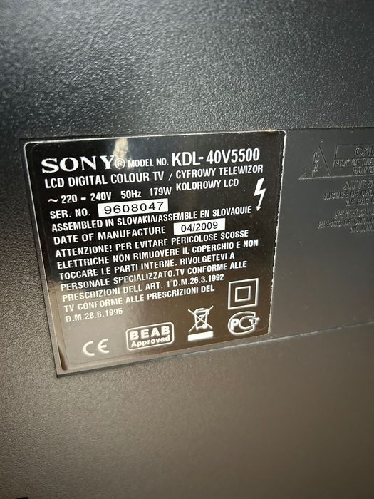 SONY Bravia KDL 40V5500