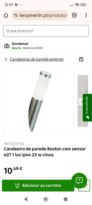 Candeeiros de parede Leroy Merlin * NOVOS