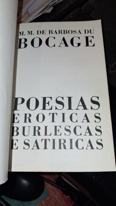 Poesias Eróticas Burlescas E Satíricas - M. M. De Barbosa Du Bocage