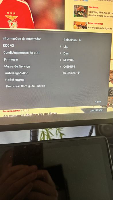 Monitor Alienware 27” AW2723DF IPS 280hz (Ler Descrição)