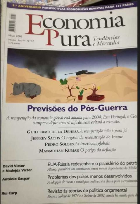 8 revistas antigas "Economia Pura" mais 20 anos - NOVAS Lote 1