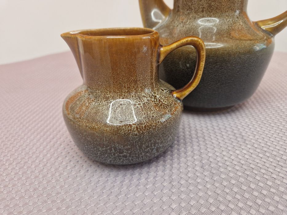 Dzbanek i mlecznik porcelit Mirostowice proj. Adam Sadulski fason: Agat