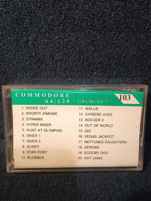 Kaseta Commodore 64 GRUBCIO 103 - składanka gier