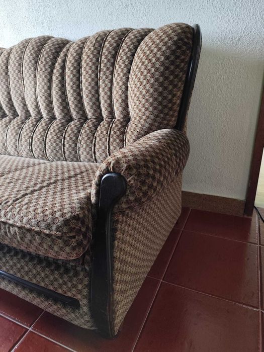 Conjunto de sofás em tecido