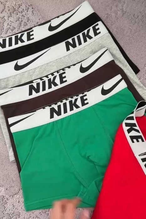 Чоловічі труси Nike. Мужские боксеры Найк, черные, хлопок