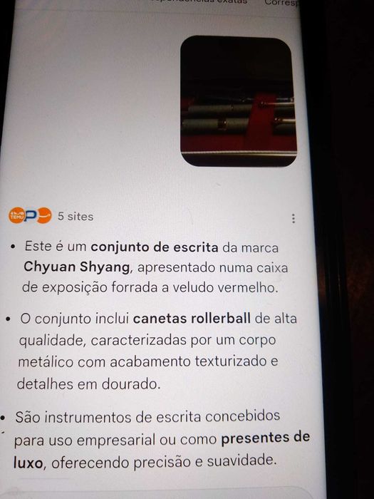 Conjunto de escrita vintage
