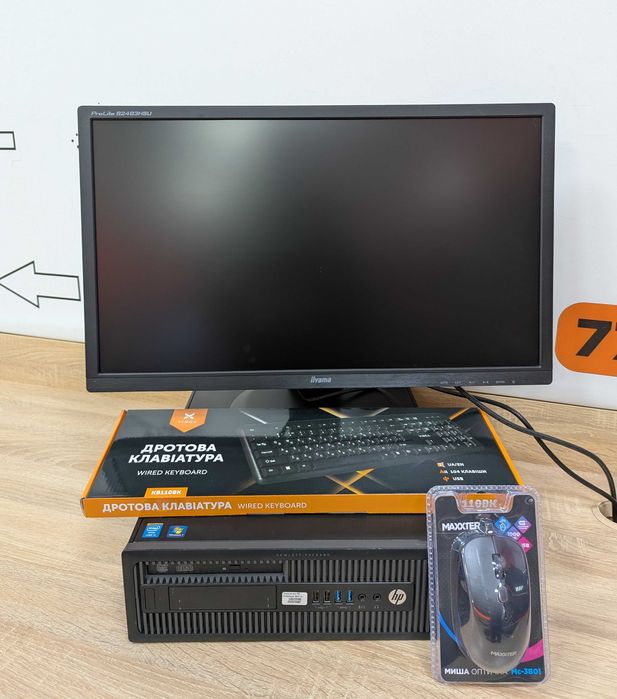 Комплект ПК i3-4130, 8 RAM, 120 SSD+Монітор 24" 1920х1080 +аксесуари