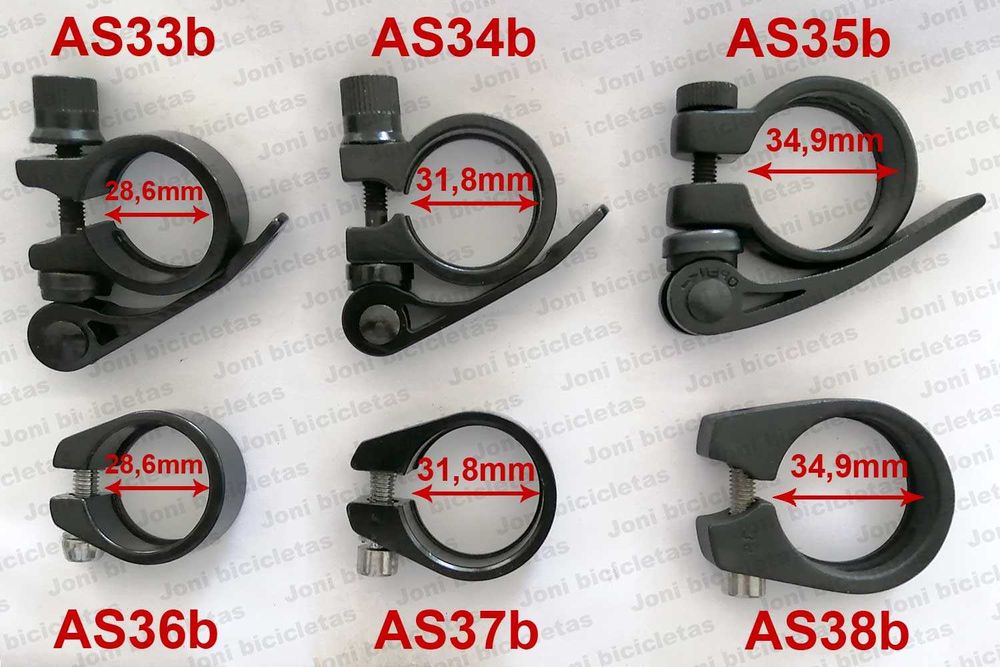 Espigão de selim de bicicleta e acessórios
