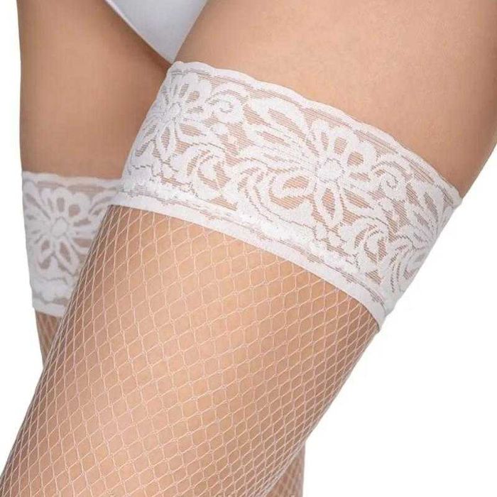 Sexy высокие чулки сетка с ажурным бортом на силиконе сеточка панчохи