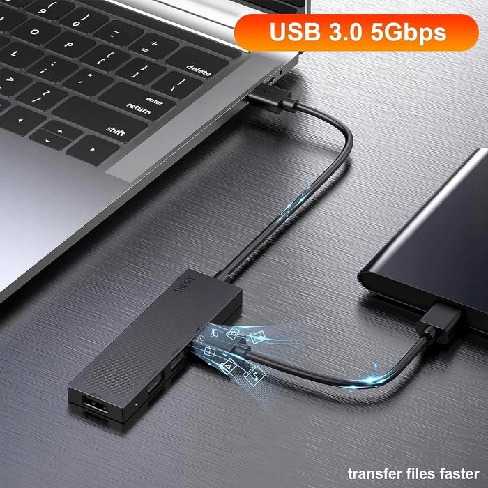 HUB USB 4w1 3x USB 2.0 USB 3.0 5Gbps Rozdzielacz USB
