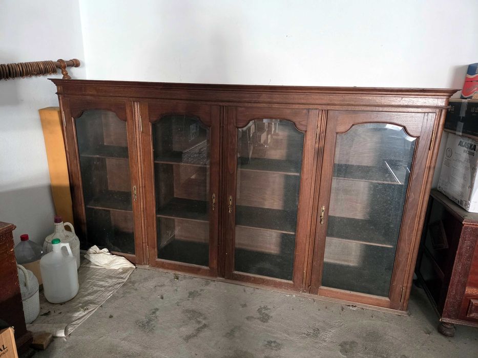 Móvel - Louceiro madeira castanho maciço de dois níveis