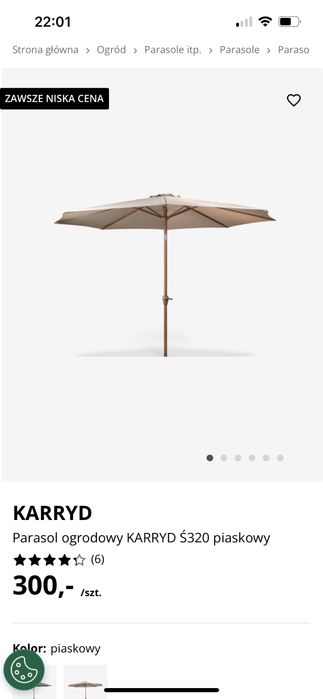 Parasol ogrodowy Karryd sr.320