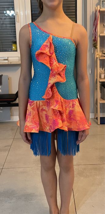 Sukienka do laciny, latino, LA, rozmiar 140-150cm, fredzle