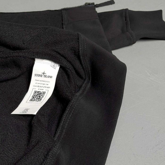 Зіп худи Stone Island чорний гост ghost кофта-зип стон айленд зипка