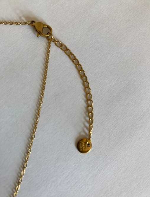 Colar Trevos 4 Folhas e Zircónias de Aço Inoxidável Dourado