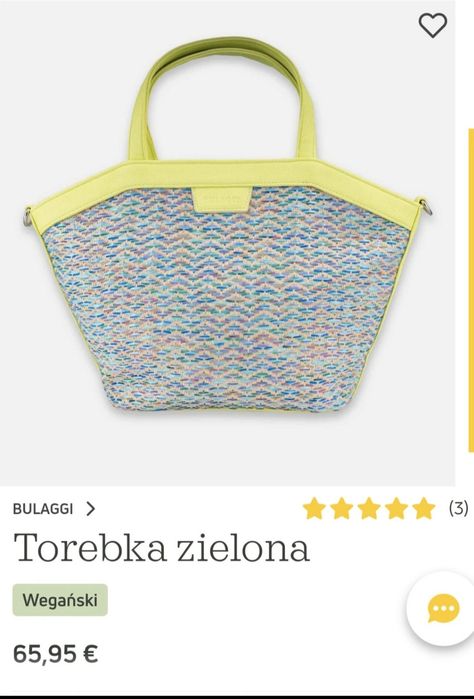 Kolorowa torebka wegańska Bulaggi