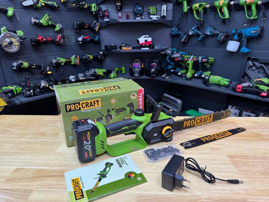 +3.0Ah акб Аккумуляторная пила Procraft PKA34 254мм и 305мм Шина