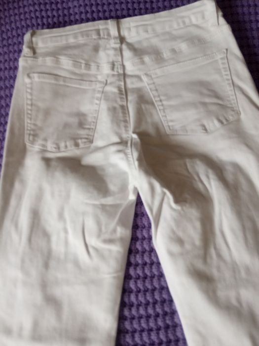 Spodnie białe denim rozm 40