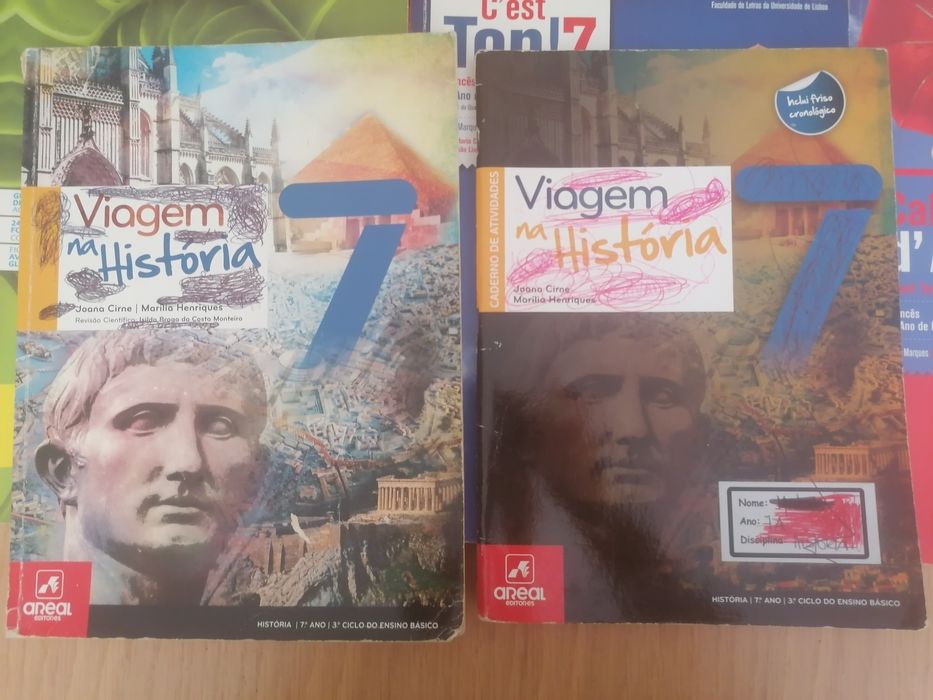 Livros escolares 7º ano manuais e livros de fichas