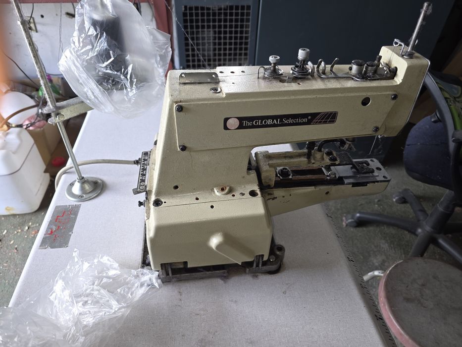 Guzikarka GLOBAL BS-473 przerobiona do szycia etykiet