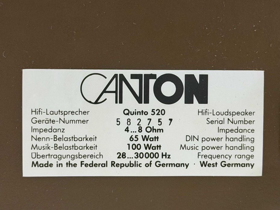 Kolumny podstawkowe Canton Quinto 520, monitory Audio Room