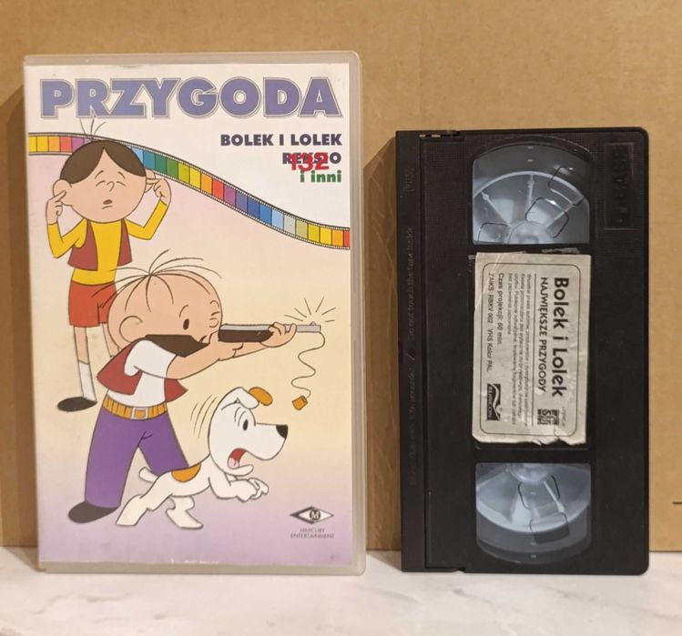 Kaseta VHS Przygoda – Bolek i Lolek, Reksio i inni (1995)