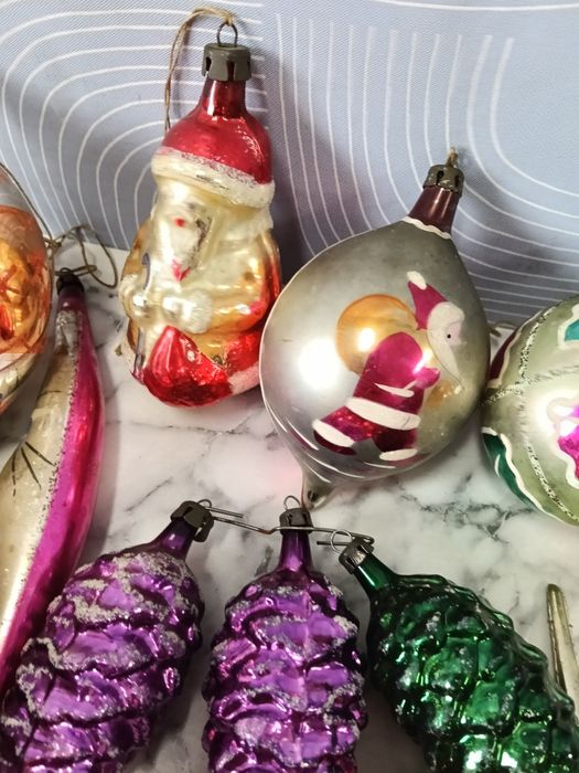 Bombki choinkowe prl zestaw 1