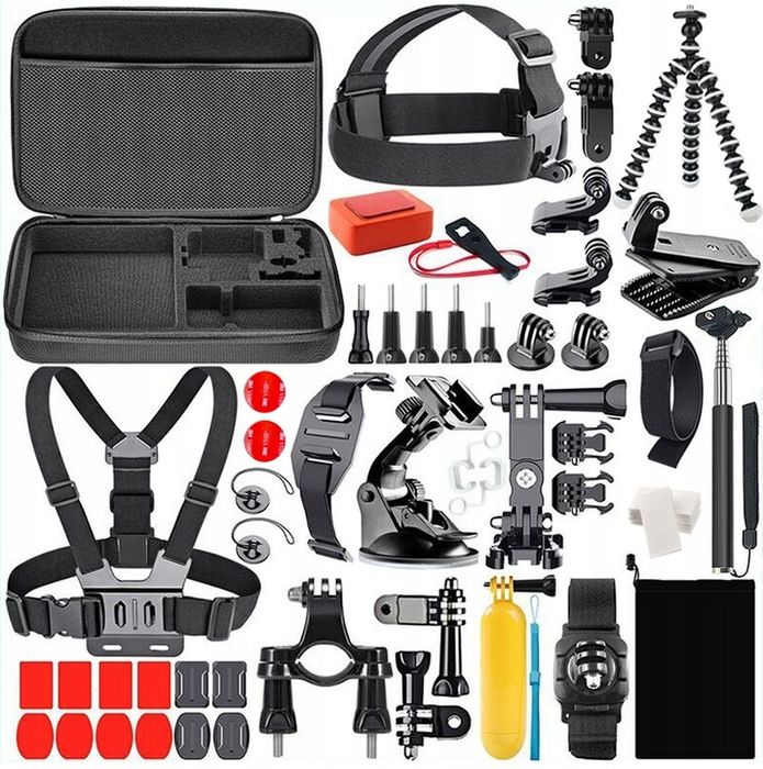 zestaw 60w1 akcesoria do gopro hero 12 11 10 9 8 7 6 5 black