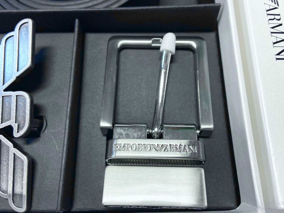 Nowy, oryginalny skórzany pasek Emporio Armani