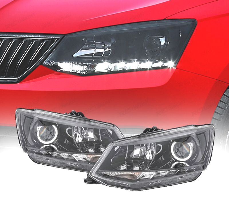FARÓIS SKODA FABIA 15-18 DRL