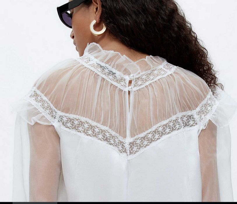 Шелковая блуза Uterque(Massimo Dutti), S