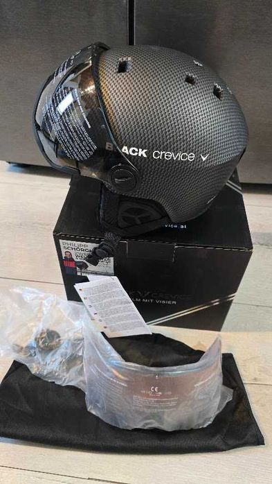Black Crevice Kask narciarski Arlberg z 2 wizjerami carbon  M 54-57 cm