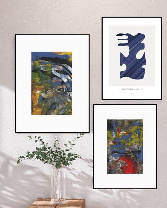 Obraz Akryl Abstrakcja Czarna Rama 30x40 cm