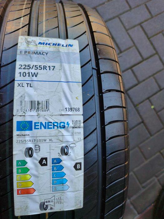 225/55 101W R17 MICHELIN E.Primacy XL NOWE 8mm 2022r Letnie Opony 2szt