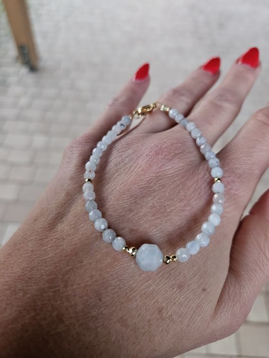 Bransoletka kamienie naturalne Jadeit Hematyt