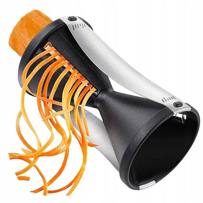 Temperówka SPIRALNA DO WARZYW Dwustronna paski Julienne Obieraczka