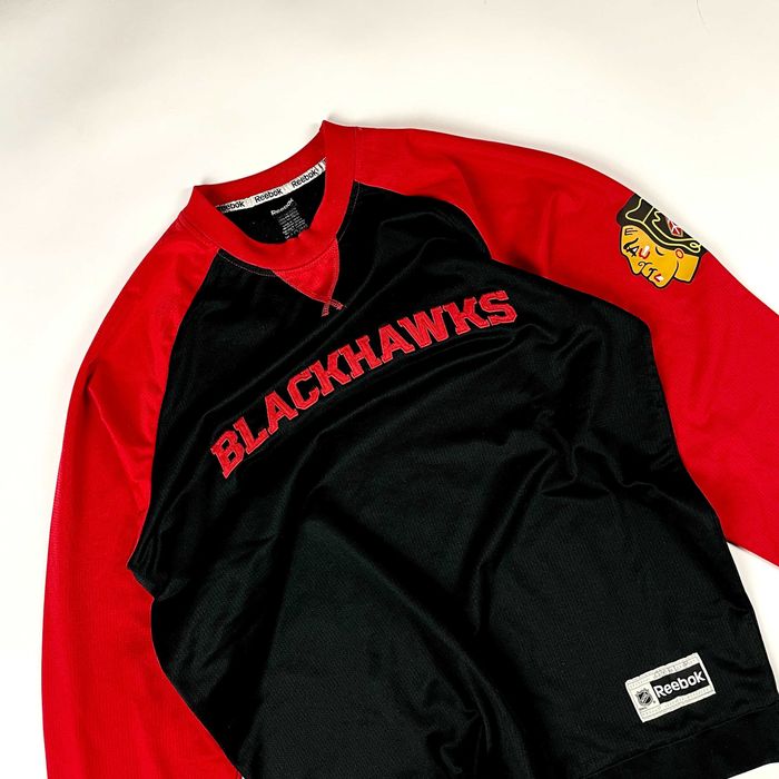 Reebok NHL Chicago Blackhawks crewneck bluza z nadrukiem 90s (L)