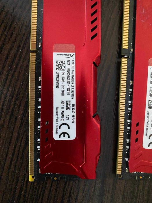 оперативная память HyperX HX424C15FR2/8гб. 2400 МГц (DDR4-2400) 2шт.