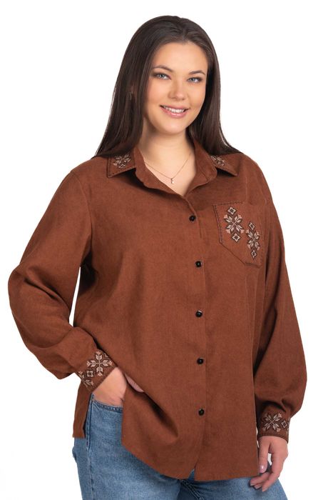 Жіноча сорочка з вишивкою Вельвет (різні кольори)