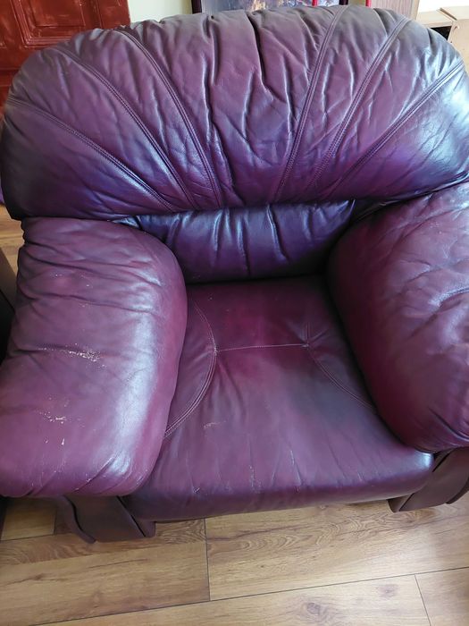 Sofa/kanapa skórzana + 2 fotele