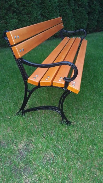 Ławka parkowa ogrodowa nogi żeliwne ,,królewska''