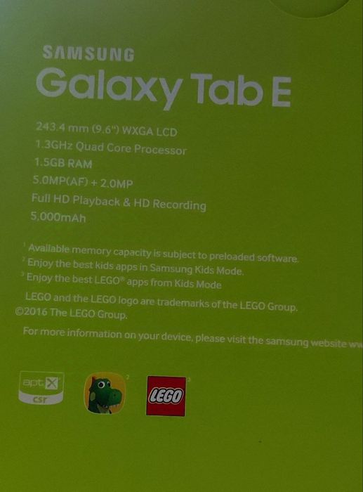 Планшет Samsung Galaxy Tab E