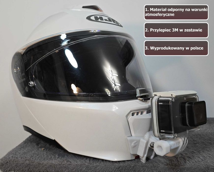 Uchwyt szczękowy (ChinMount) do kamer. Druk 3D. GoPro, DJI, Insta360.